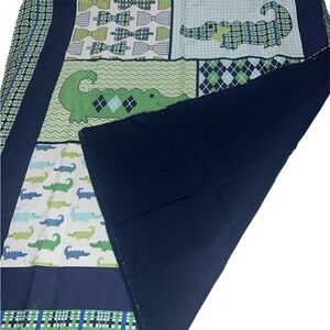Creative Little Gentleman's Blue Cotton Quilting Fabric Panel for a baby